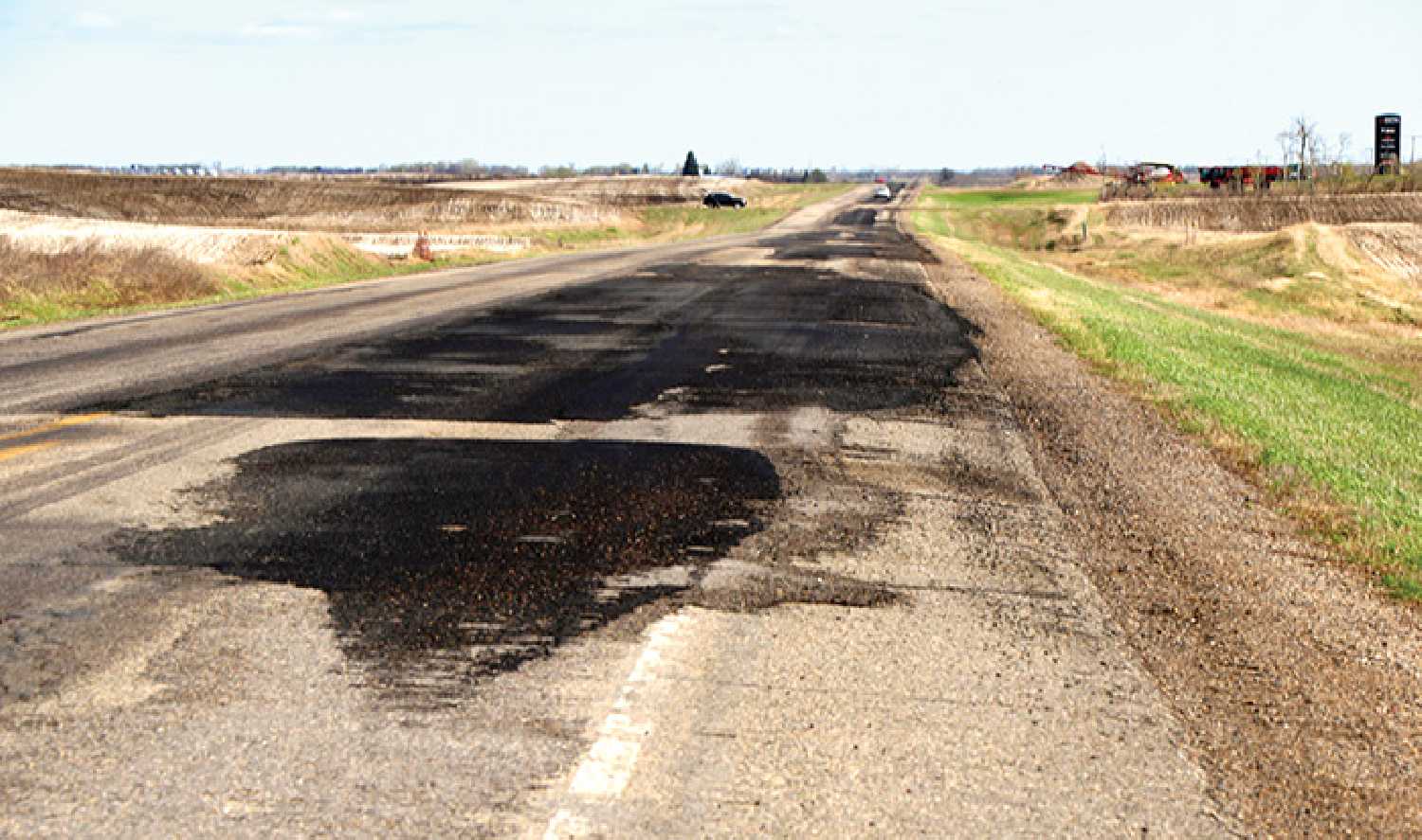 Patching is being done on Highway 8, which is slated to be repaired completely by 2025.